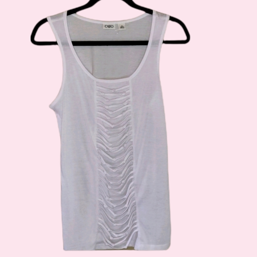 Cato Summer white crisp tank top/Shirt